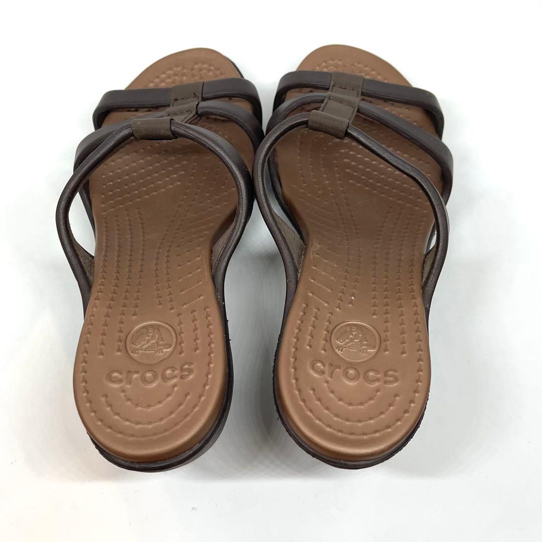 Crocs クロックス サイプラス ヒールサンダル 茶 ブラウン 23cm