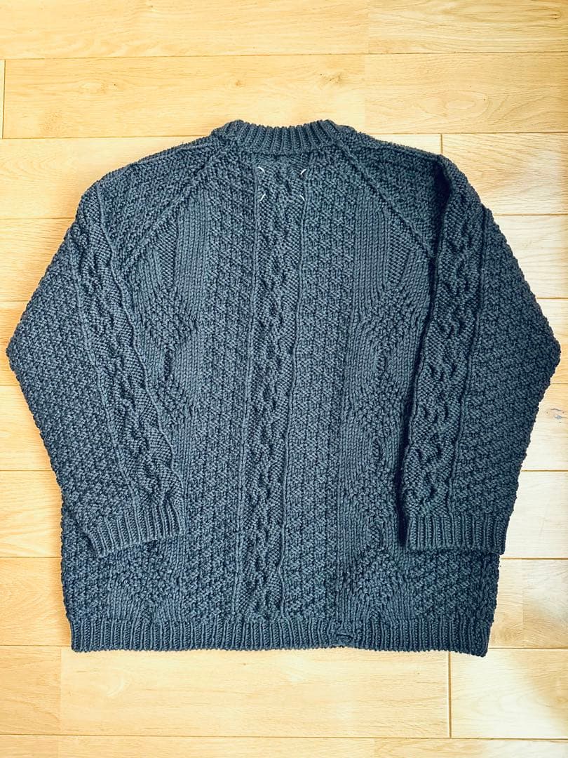 【美品】Maison Margiela デストロイドニット　セーター ネイビー