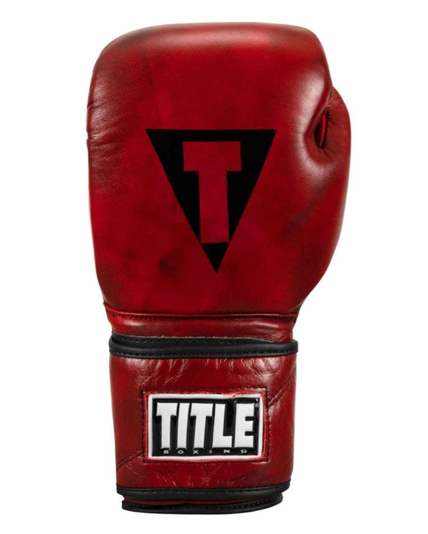 新品未使用TITLE ボクシンググローブ 赤 本革　16オンズ