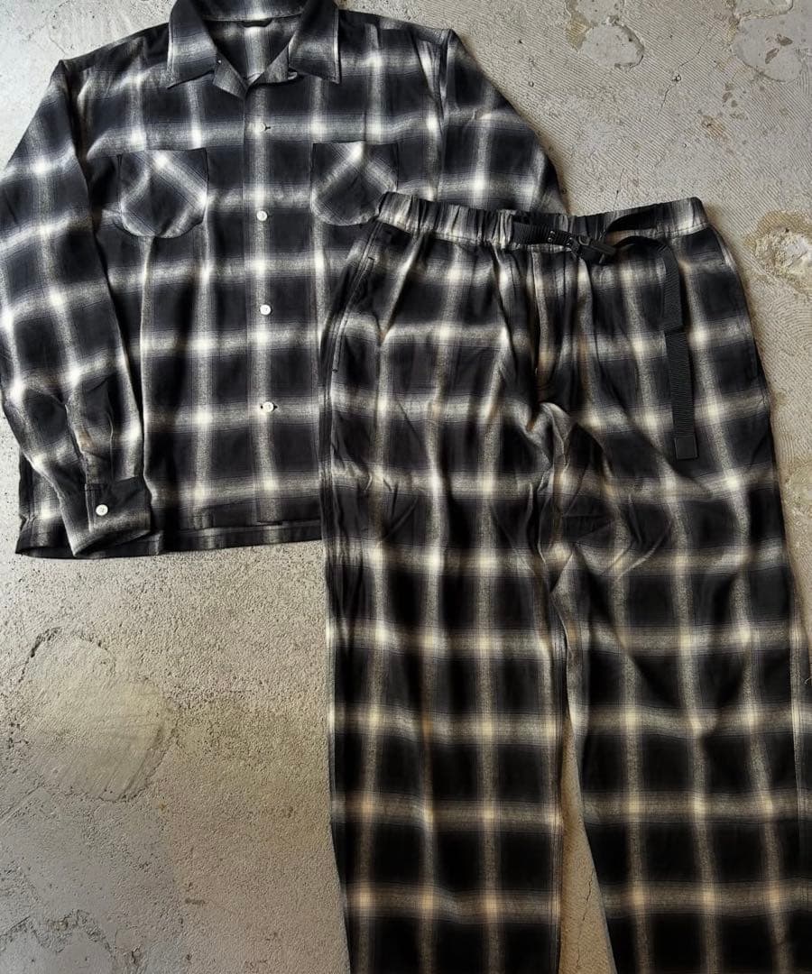 新品 THREEFACE OMBRE CHECK SETUP オンブレ Mサイズ