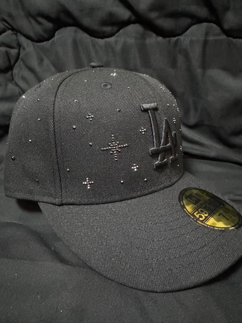 NEW ERA ジュエルキャップ　スワロフスキー社製ブラックストーン　7 1/2