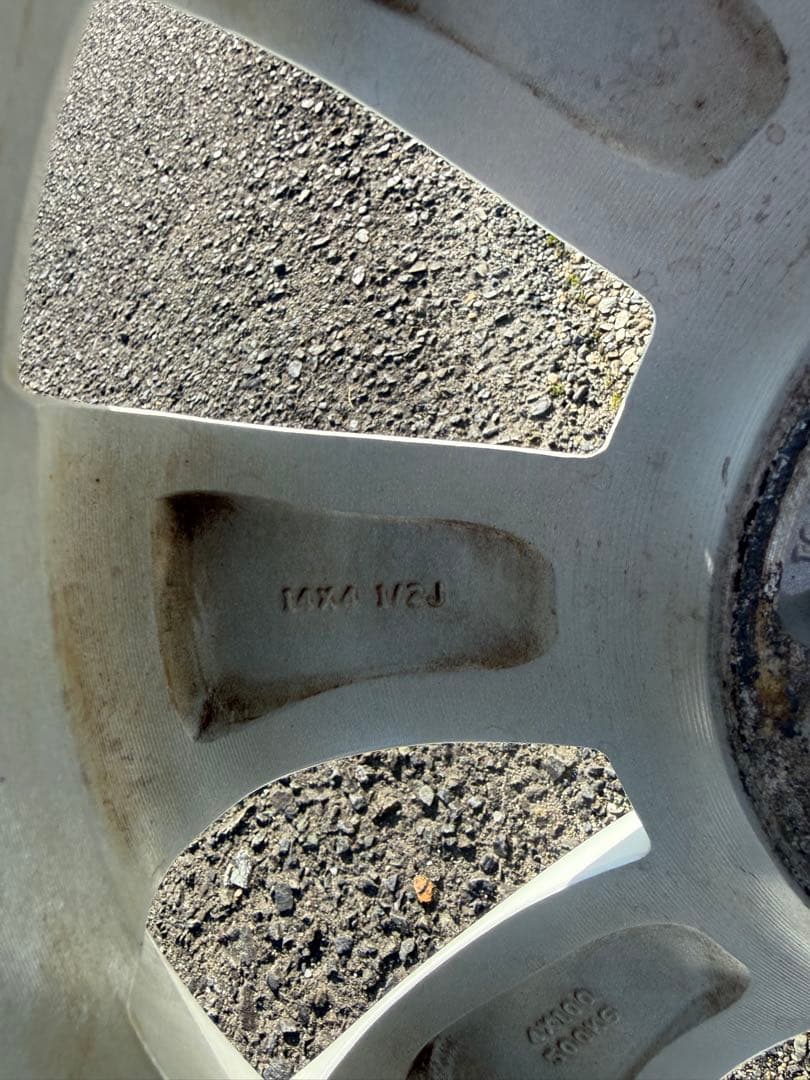 14インチ ホワイト 8スポークホイールセット