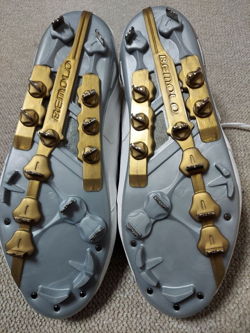 ビモロ　白スパイク(高校野球対応)　27.5cm