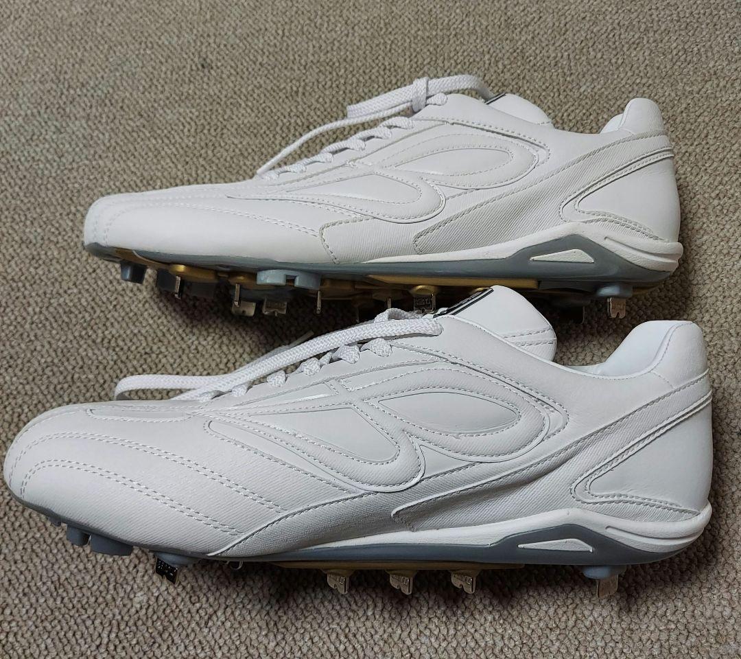 ビモロ　白スパイク(高校野球対応)　27.5cm