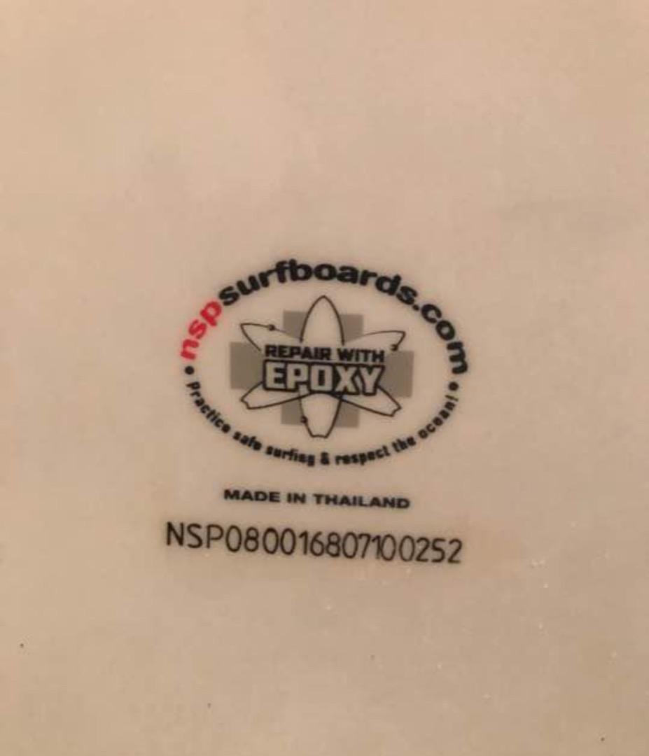 価格交渉可【3月末まで出品】NSP 6'8'' フィン付　ファンボード イエロー