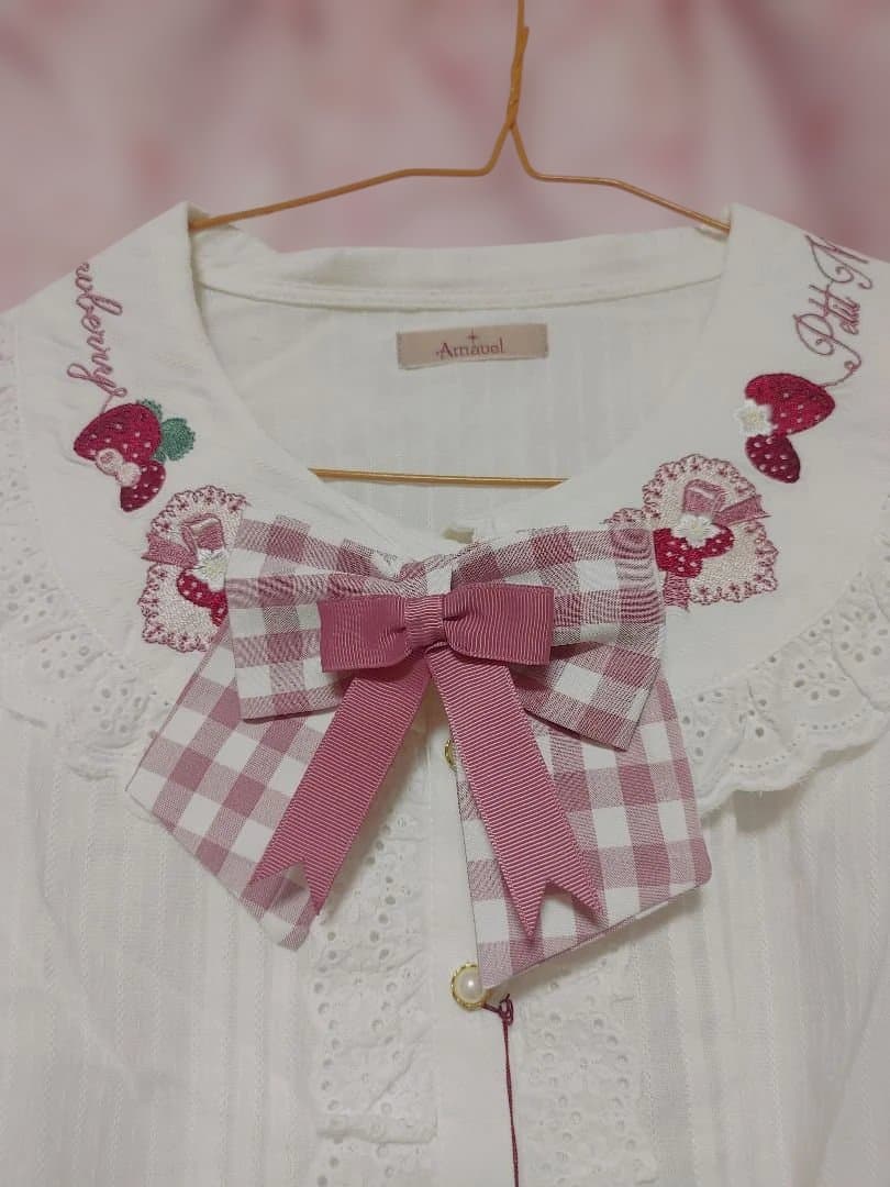 アマベル　苺　ジャンパースカート　ブラウス　ピンク　2点セット