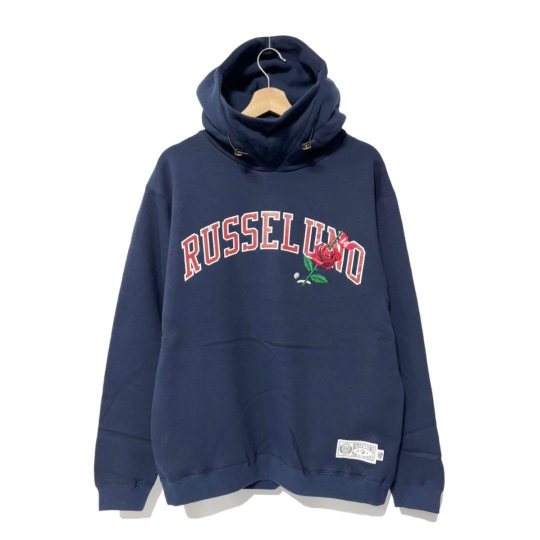 ラッセルノ ゴルフ フラグローズ ロゴ マスク P.O フーディー ネイビー 6