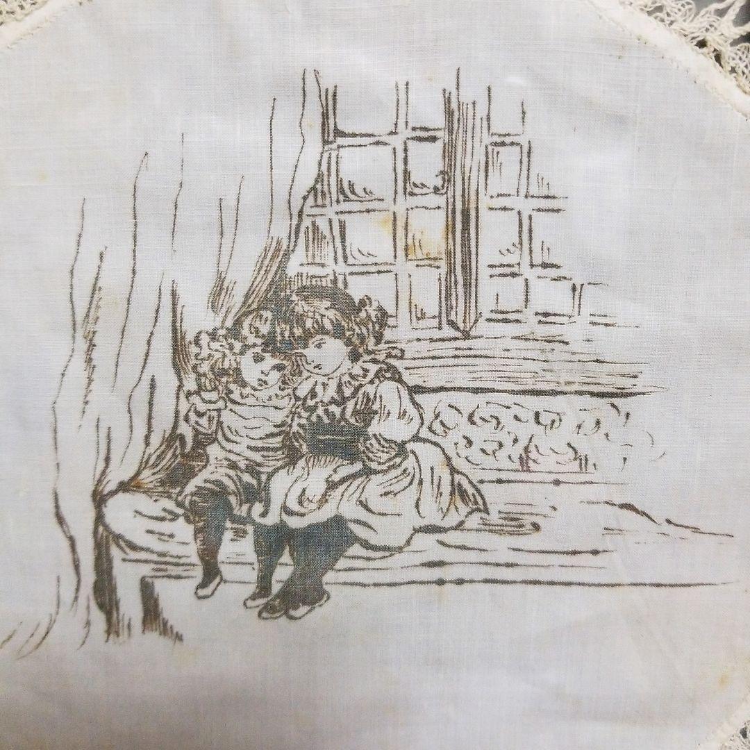 今だけお値下げ  アンティークレースに描かれた鉛筆画