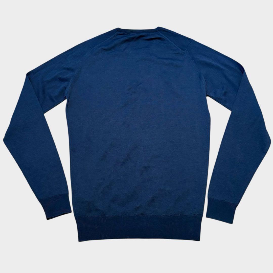 【美品】ジョンスメドレーJOHN SMEDLEY 英国製ウール Vネックセーター