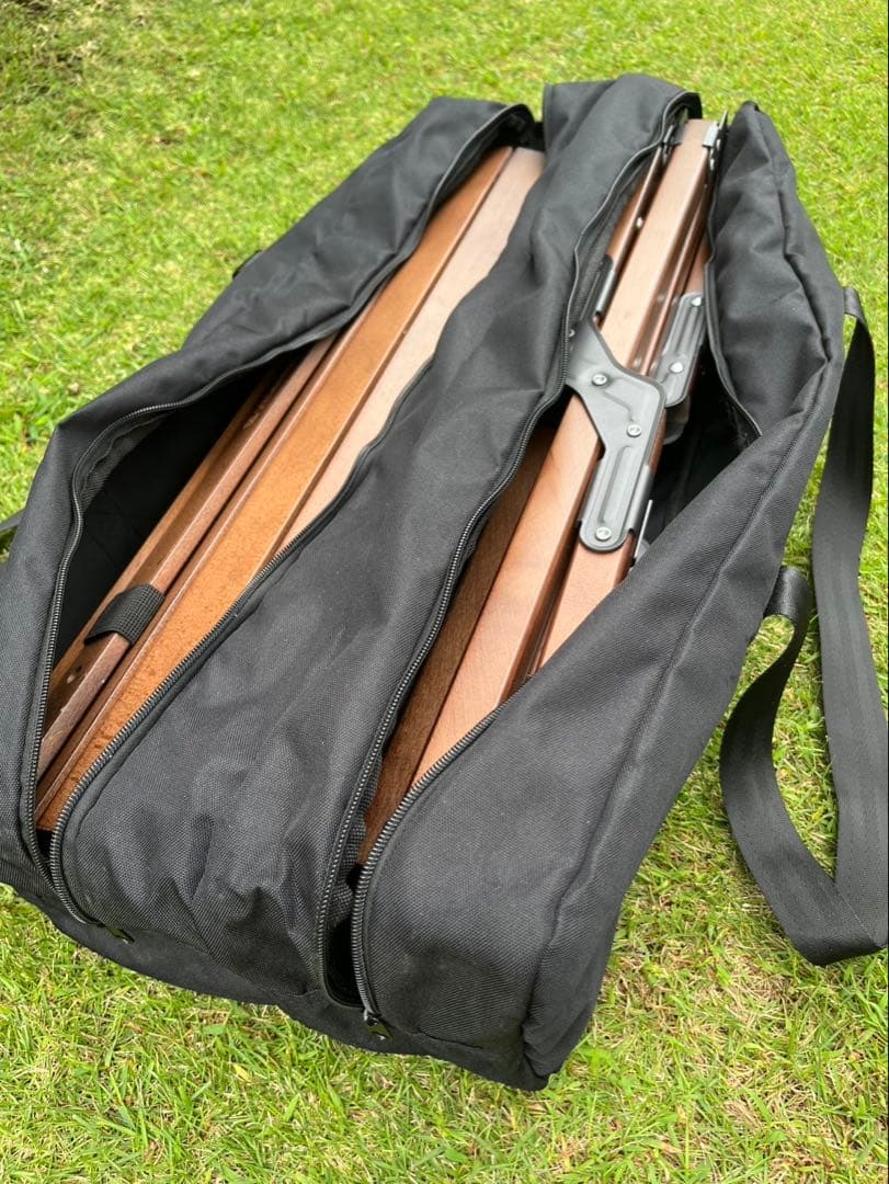 Hilander 折りたたみ木製テーブル ブラウン