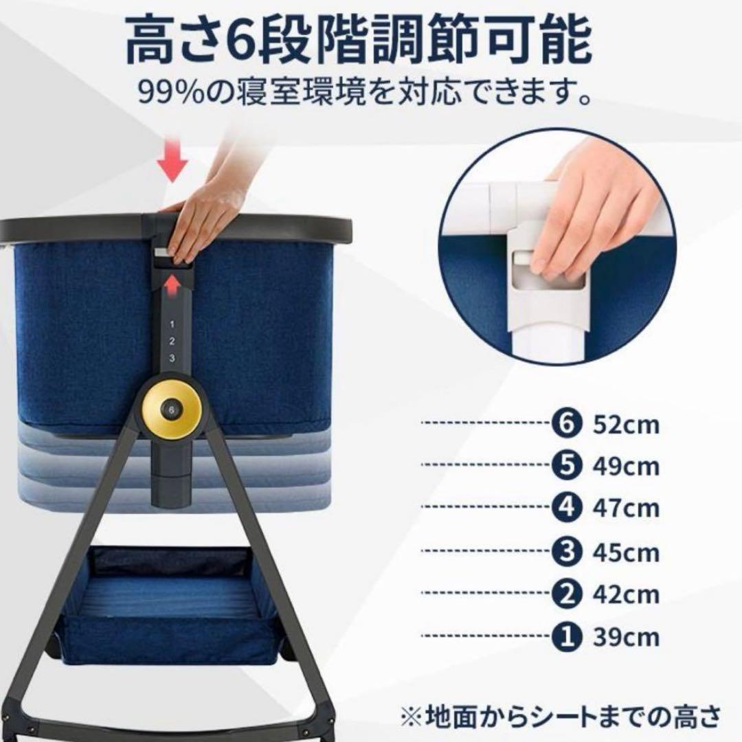 HZDMJベビーベッド 2023年型カーキ