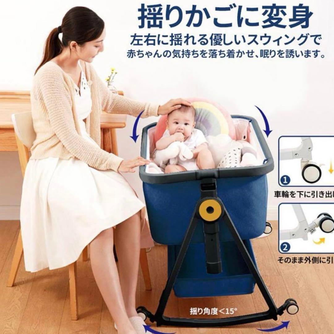 HZDMJベビーベッド 2023年型カーキ