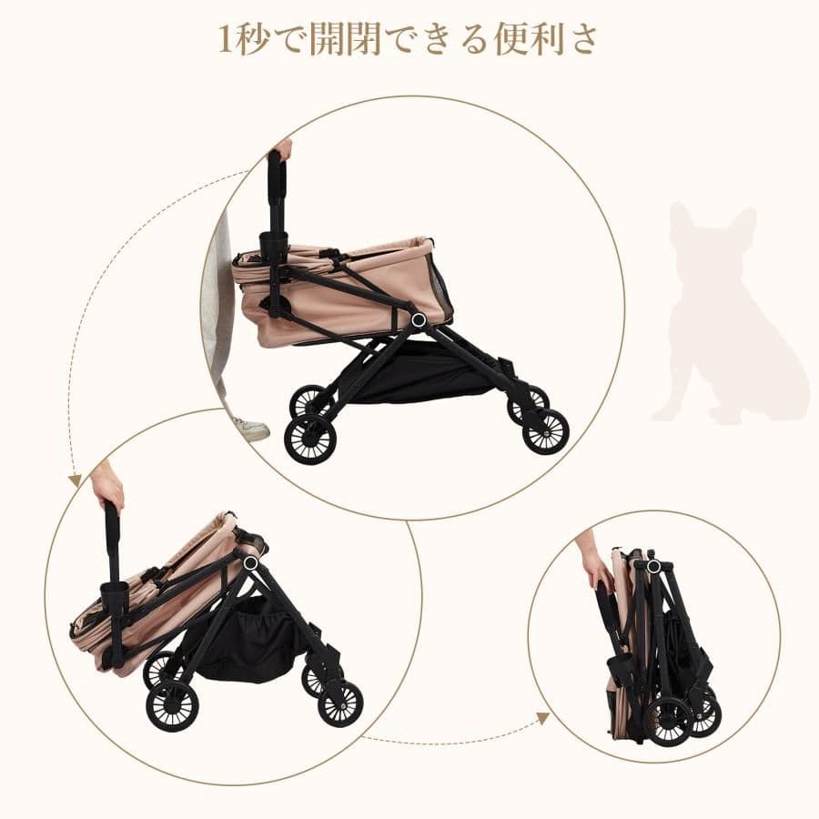 ペットカート ペットキャリー バギー 軽量 小型犬 猫 対面式 折りたたみ