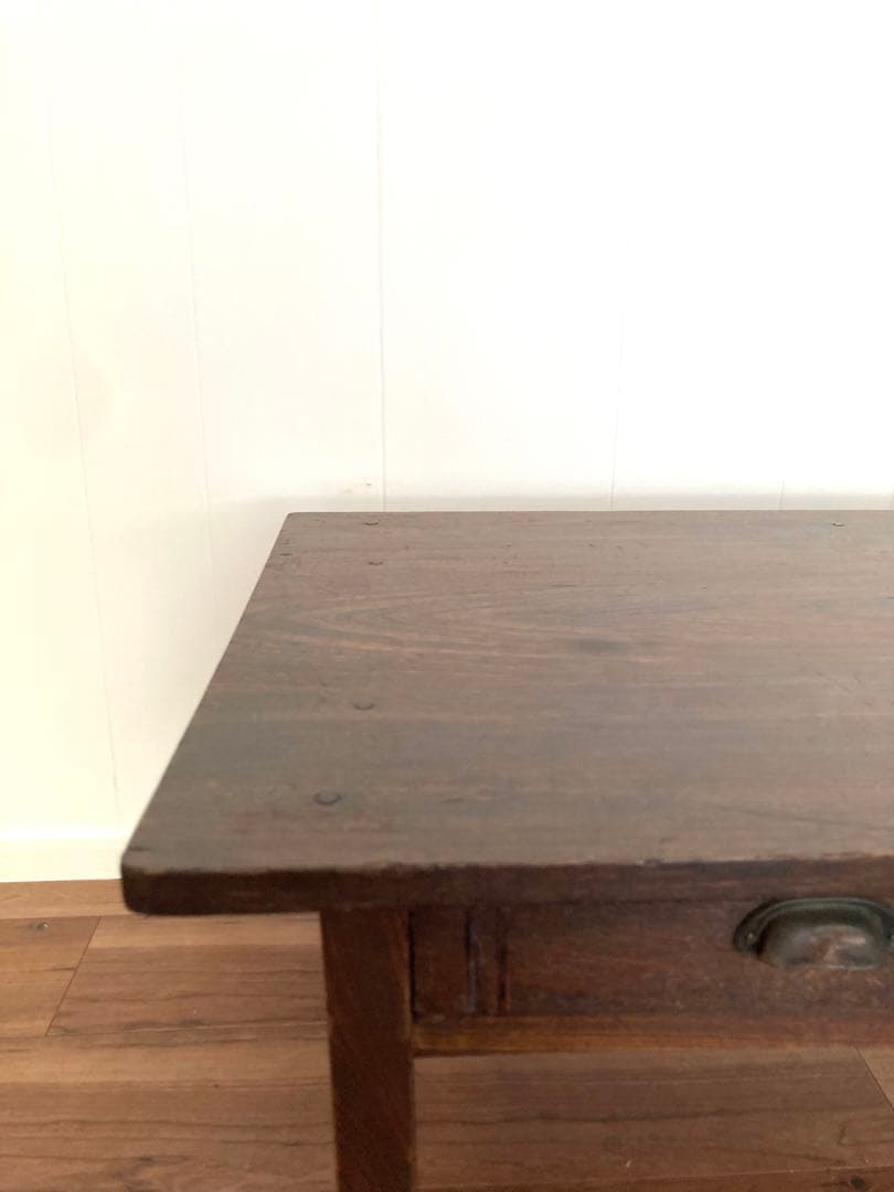 【メンテ済】アンティークの木製文机　ローテーブル　昭和レトロ　テレビ台