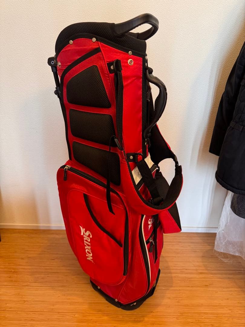 Srixon 赤 キャディバッグ スタンド式
