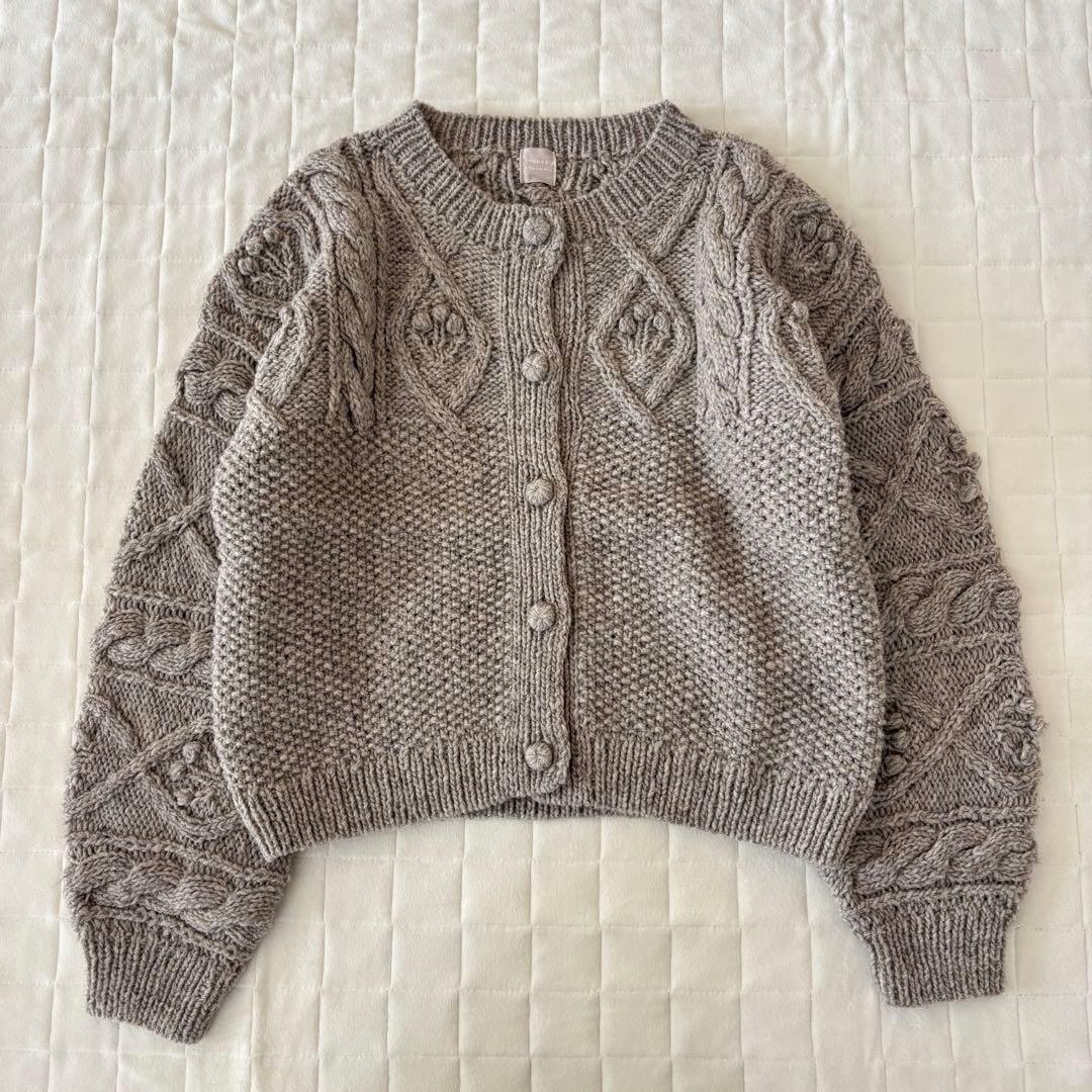 TSUHARU by Samansa Mos2 ペルーニット柄編みカーディガン