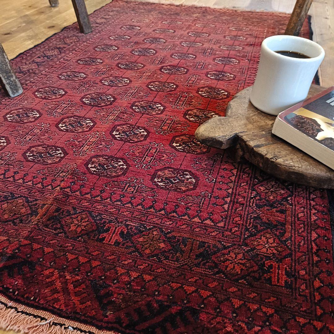 【値下げ依頼】ヴィンテージラグ　トライバルラグ　アフガンラグ　トルクメン