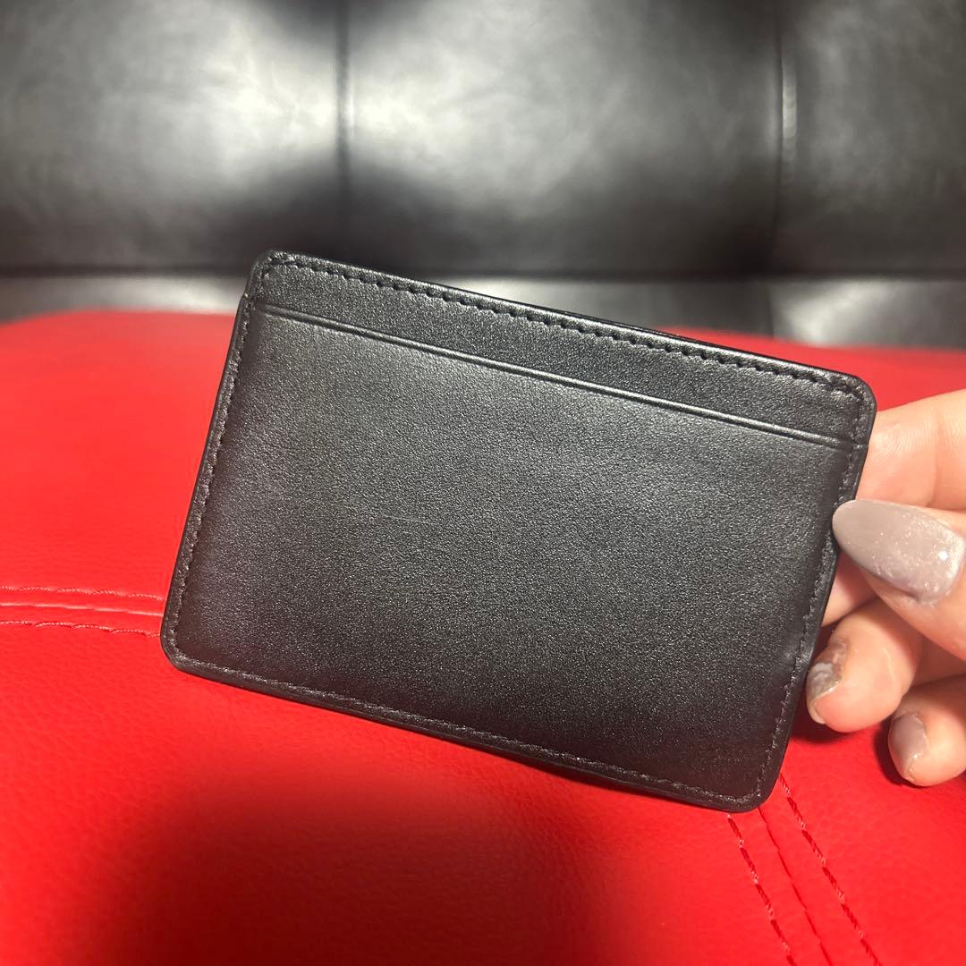 marimekko 黒 レザー 名刺入れ マリメッコ カード入れ