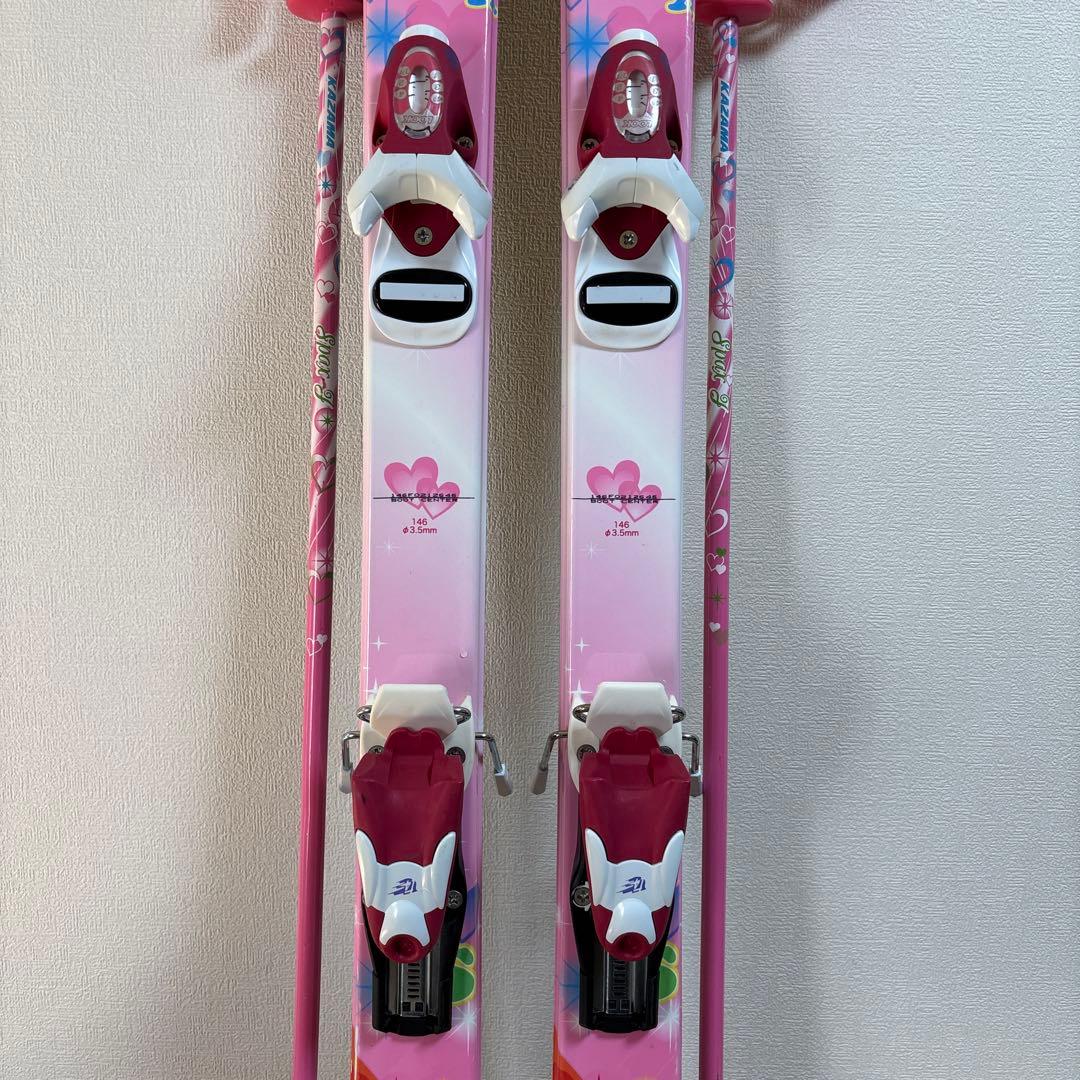 KAZAMAジュニア146cmスキーセット　hart 23cm ストック付
