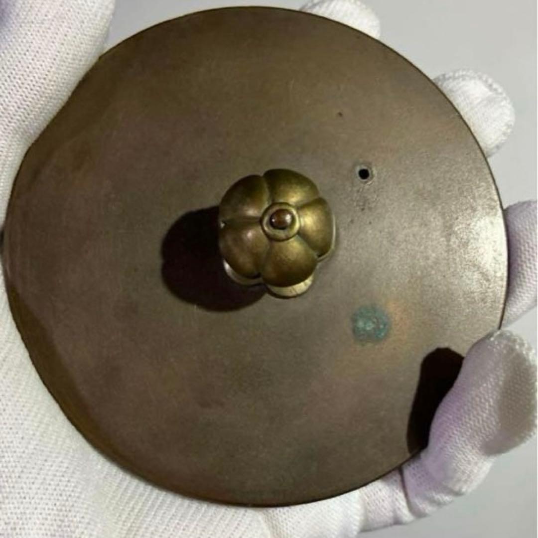 南部鉄瓶 瑞雲堂 銘有 真鍮蓋 戦前 茶道具