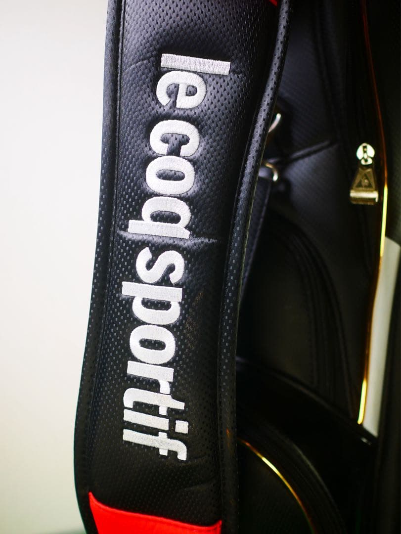 z*9様 le coq sportif キャディバッグ 黒/赤　ルコック