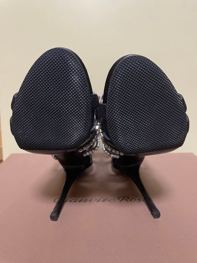 美品　ジュゼッペザノッティ　スワロフスキー　ブーツサンダル　37