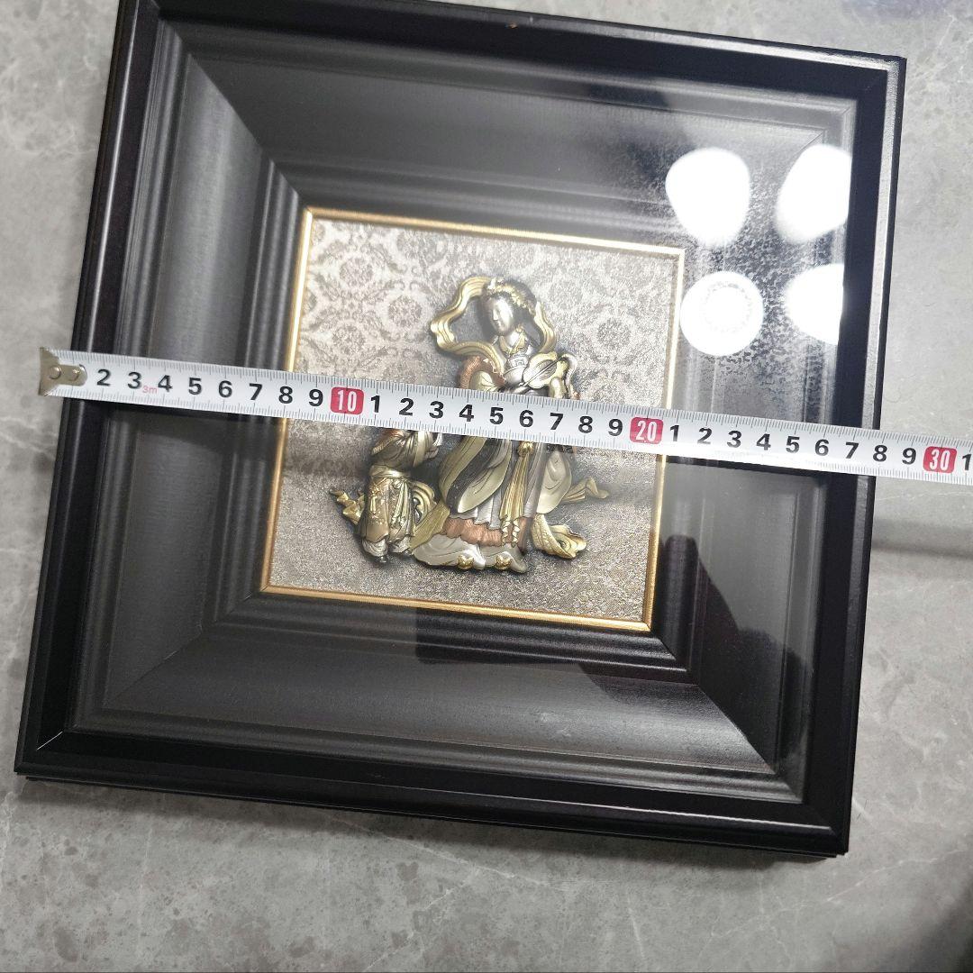 高岡彫金師 青鳳(内島市平) 七福神 弁財天 金銀銅象嵌