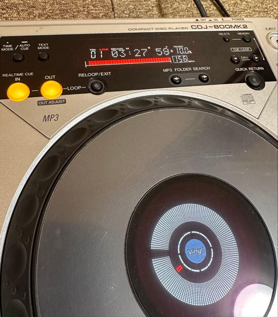 NO (2) Pioneer CDJ-800MK2 シルバー 動作確認済み
