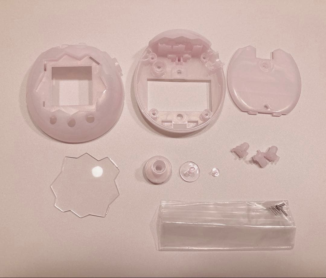 たまごっちパラダイス　ケースカバー　交換用　カスタム部品　パールピンク