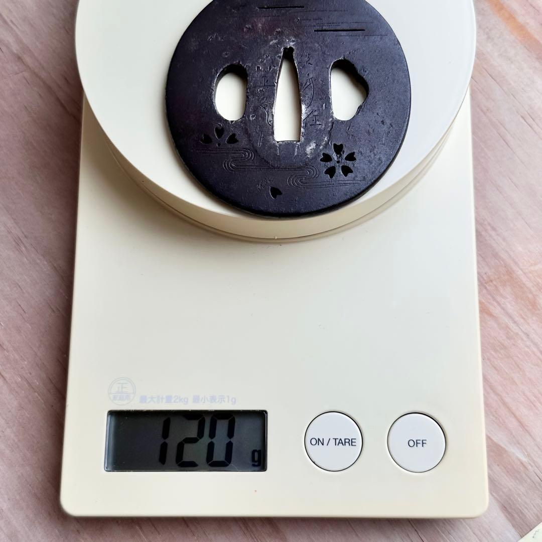 日本刀装具　立田川　桜　銘あり