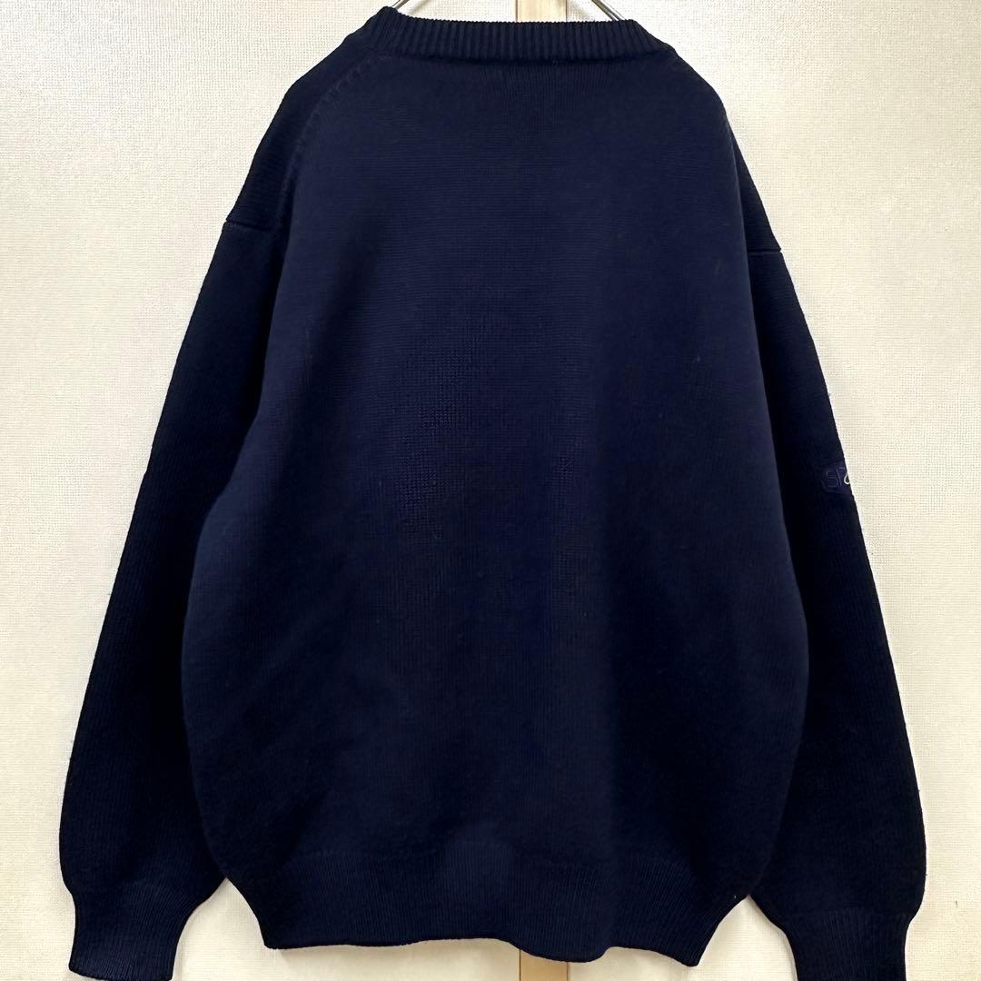 Papas パパス セーター ニット papasウールニット オールドロゴ
