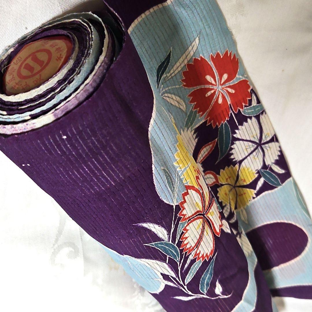 大正ロマン・希少品夏～秋用着物反物「デッドストック」