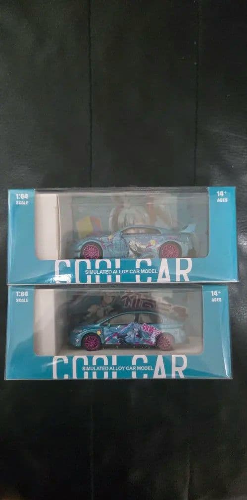 1/64 COOLCAR GT-R + CIVIC 初音ミクフィギュア付き