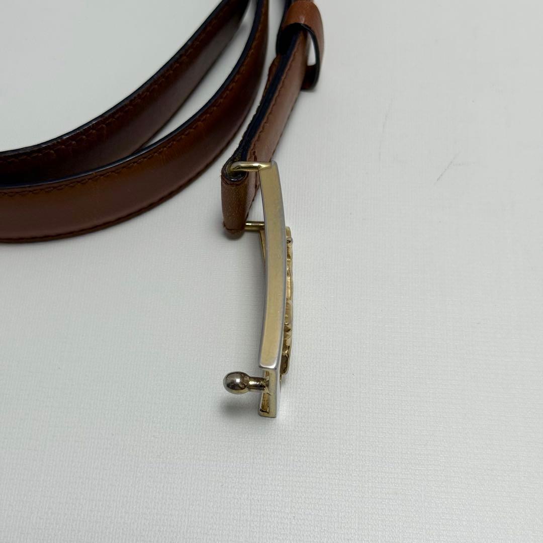 ✨良品✨セリーヌ ベルト 馬車金具 ゴールド金具 男女兼用 新品ベルト レザー