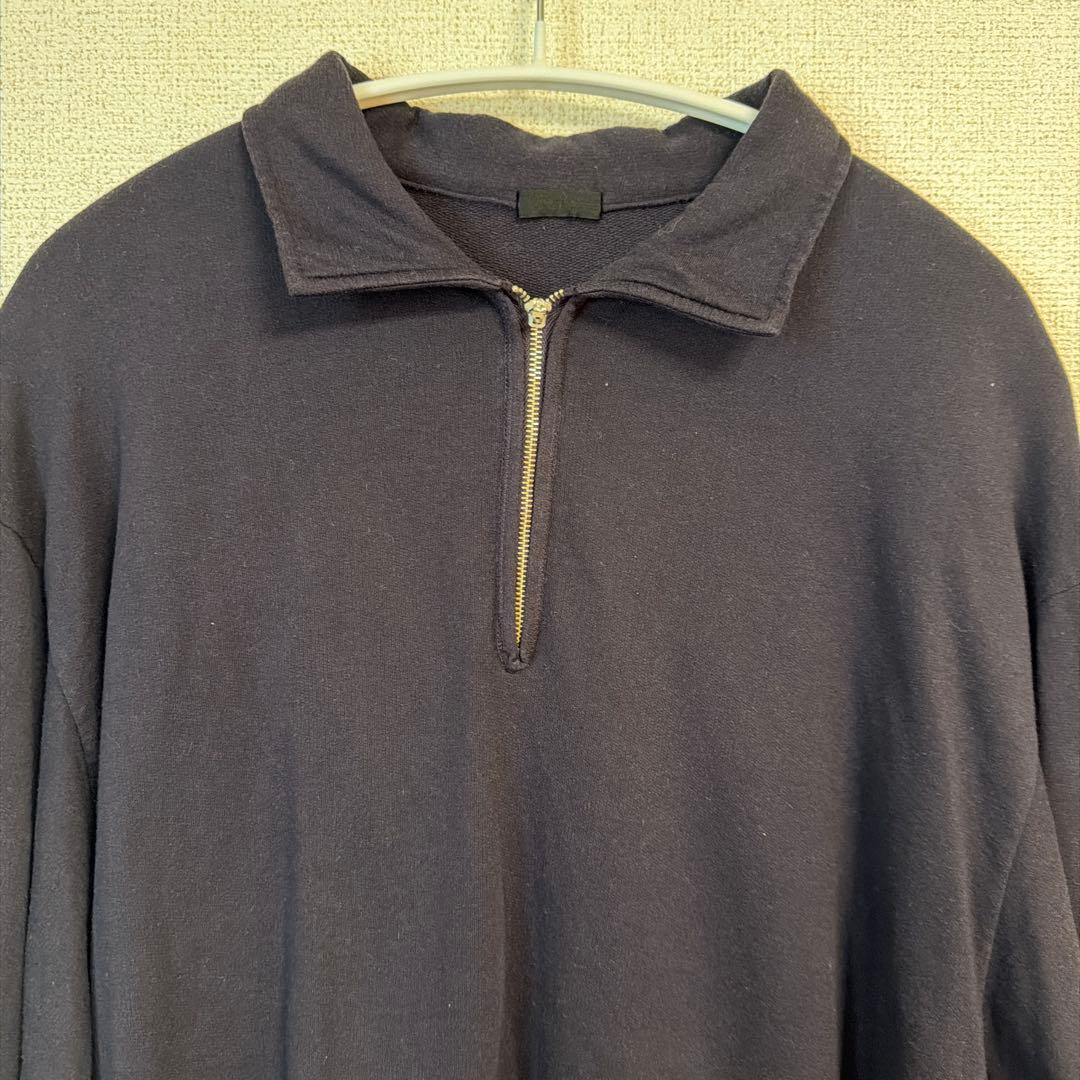 23ss コットンシルクジャージ　ハーフジップスウェット