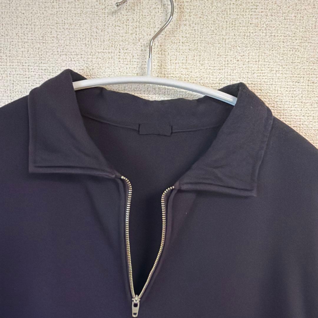 23ss コットンシルクジャージ　ハーフジップスウェット