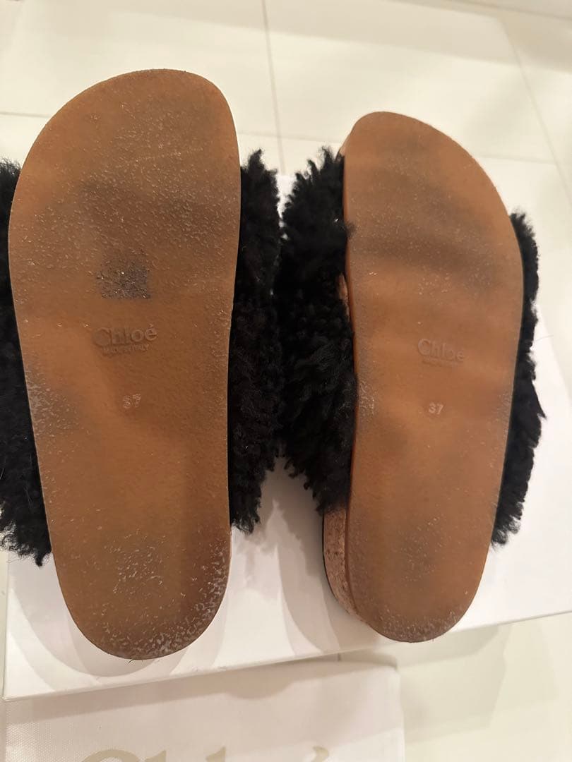 Chloe ファーサンダル　37