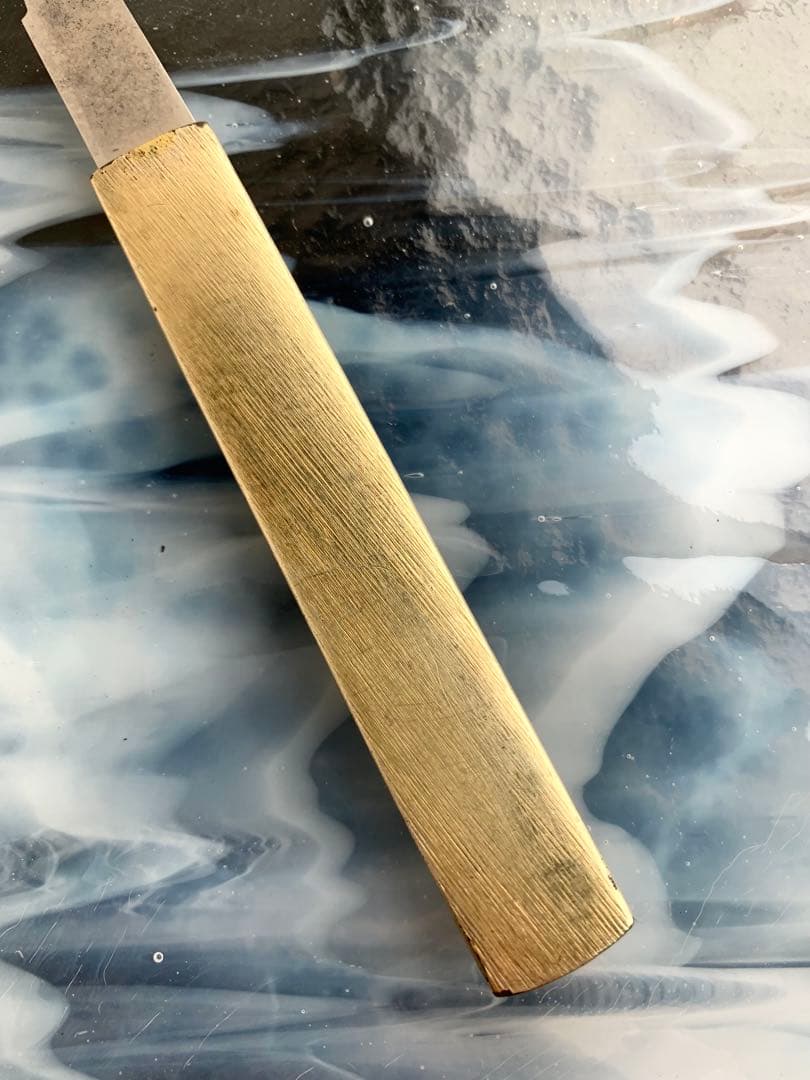 小柄小刀　三国志関羽図小柄袋　刀装具（15cm以下の合法サイズ）