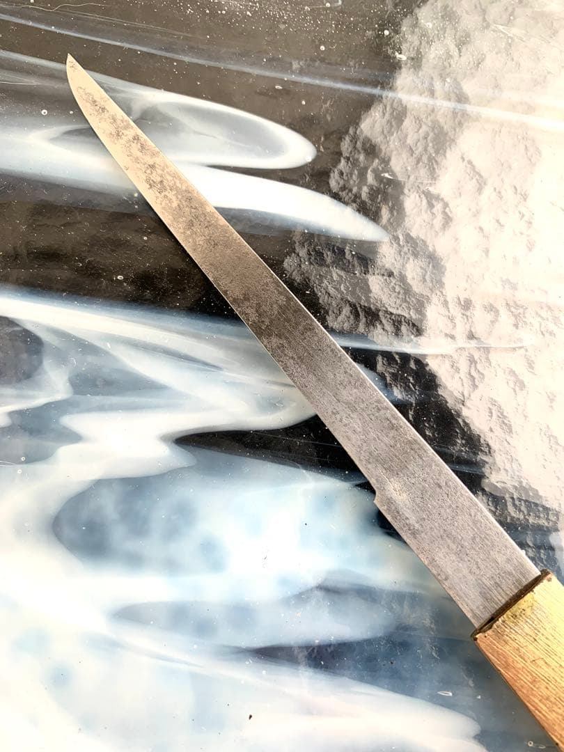 小柄小刀　三国志関羽図小柄袋　刀装具（15cm以下の合法サイズ）