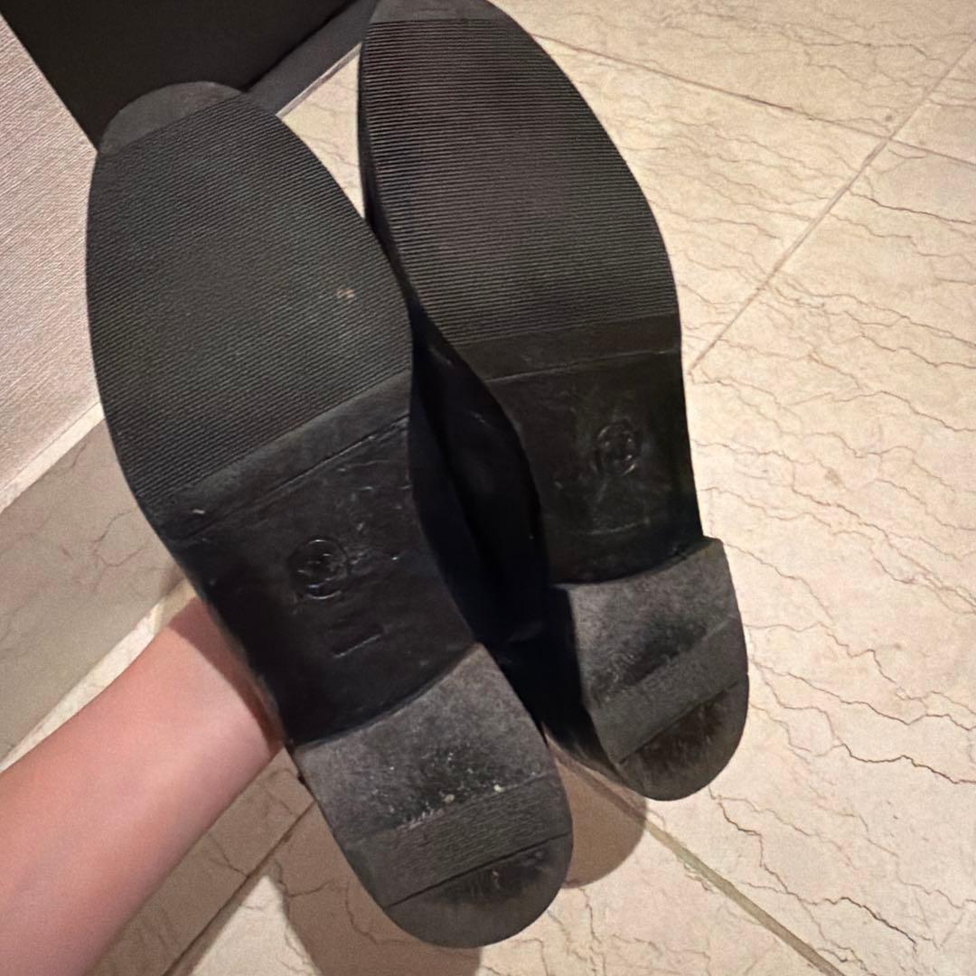CHANEL ブラック ローファー　37 1/2