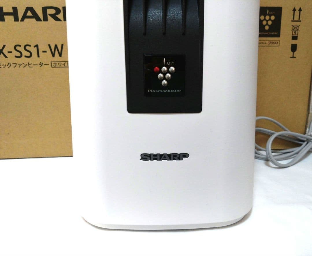 ☆美品☆SHARPプラズマ人感センサーセラミックファンヒーター HX-SS1-W