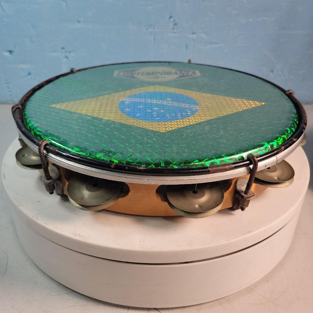 CONTEMPORANEA タンバリン ブラジル国旗デザイン2個セット