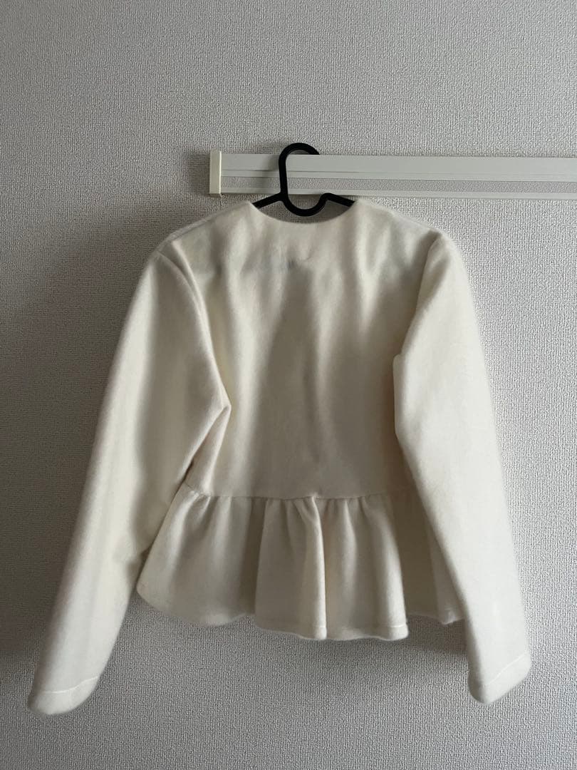 Bibiy. ビビィ ペプラムカーディガン ホワイト