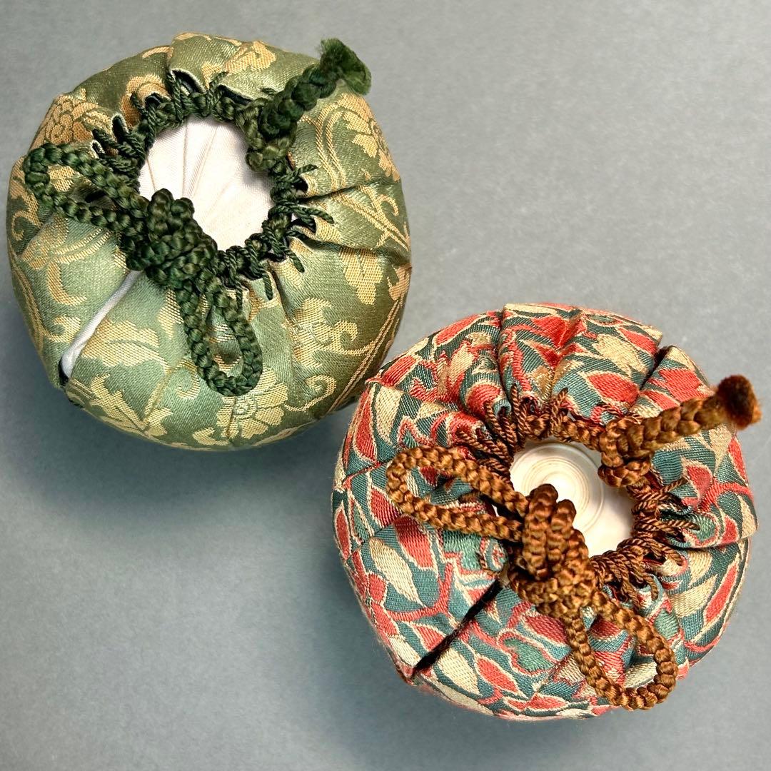 茶入　『亀井楽山　高取焼　文琳茶入』　替え仕覆　お茶道具　茶道　共箱　工芸品