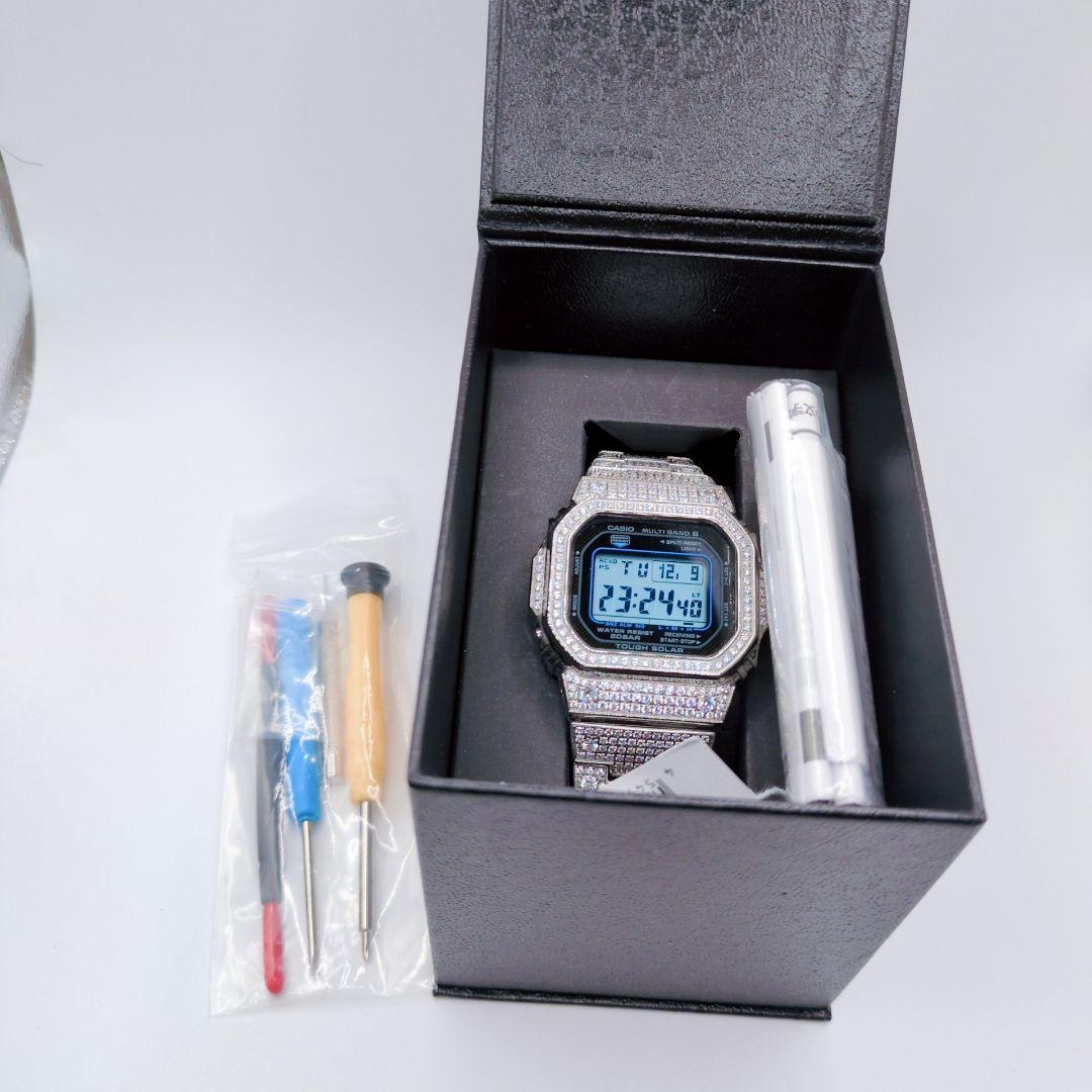 【稼働品 美品】G-SHOCK GW-M5610U カスタム　ライトストーン