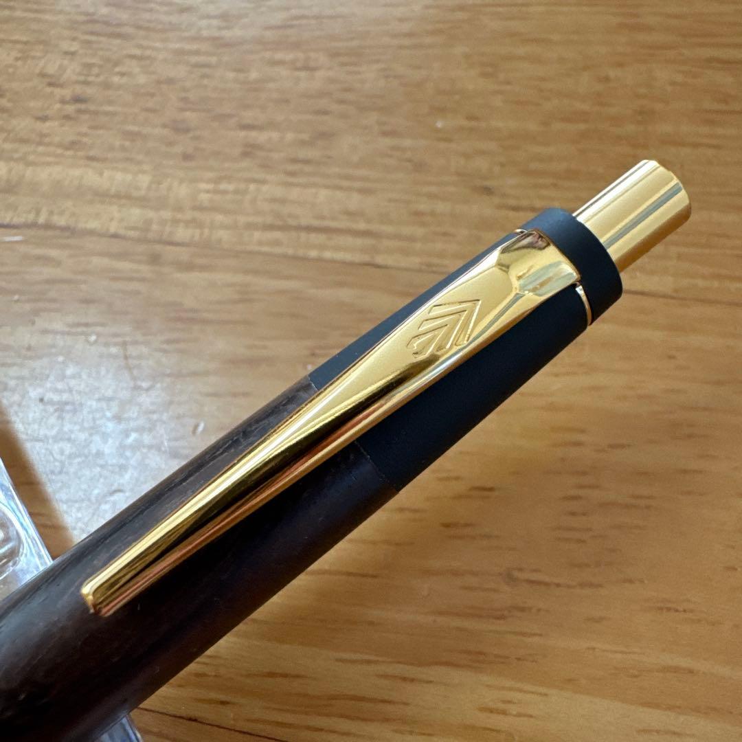 新品 野原工芸 シャーペン インドローズウッド 新型 ゴールド金具 付属品完備