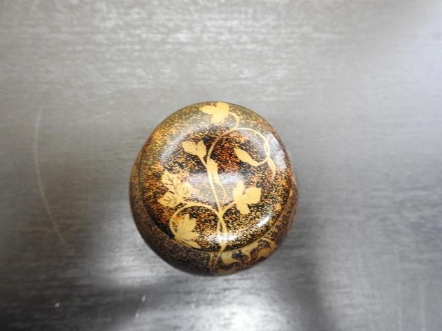 梨地ツタ蒔絵茶入？　江戸時代　保存箱　MA268