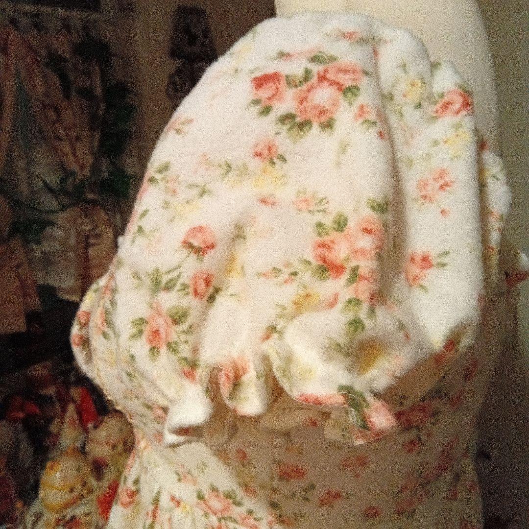 リズリサLIZLISAバラ柄ネルワンピース