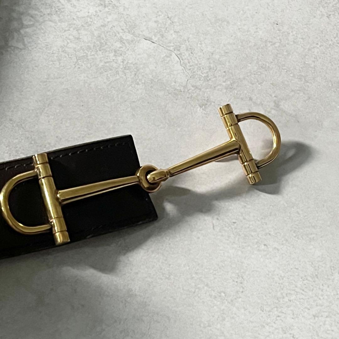 【美品】HERMES レディース　ベルト　ホースビット　ブラウン　ヴィンテージ