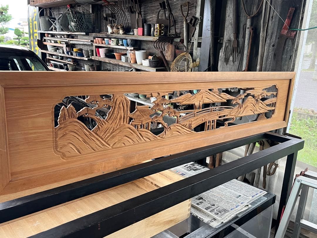 欄間彫刻、彫刻欄間、和室欄間彫刻、 レトロ欄間、欄間、欄間装飾